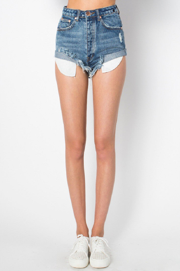 Malibu Distressed Shorts (Medium Wash) FINAL SALE