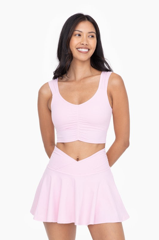 On The Go Ruched Front Brami (Baby Pink)