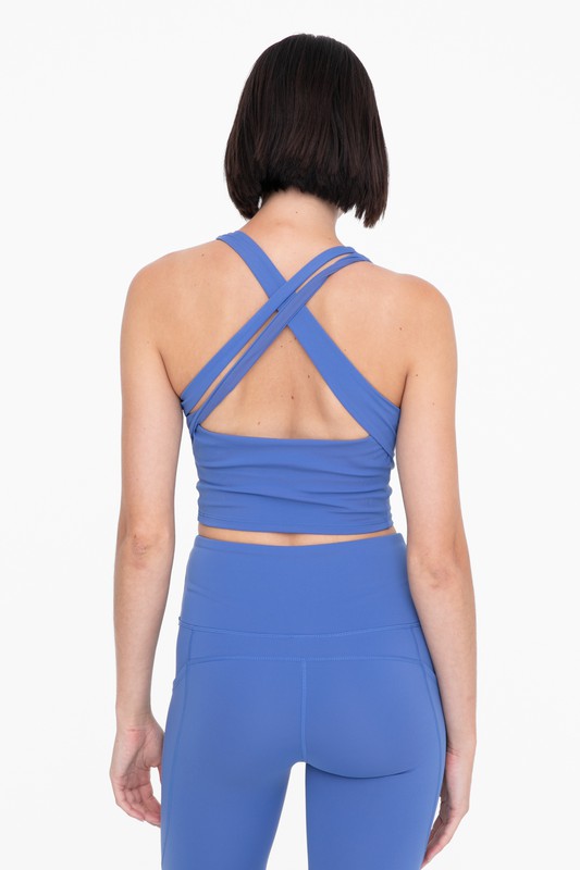 Keeping Score Crossover Back Brami Tank (Powder Blue) FINAL SALE