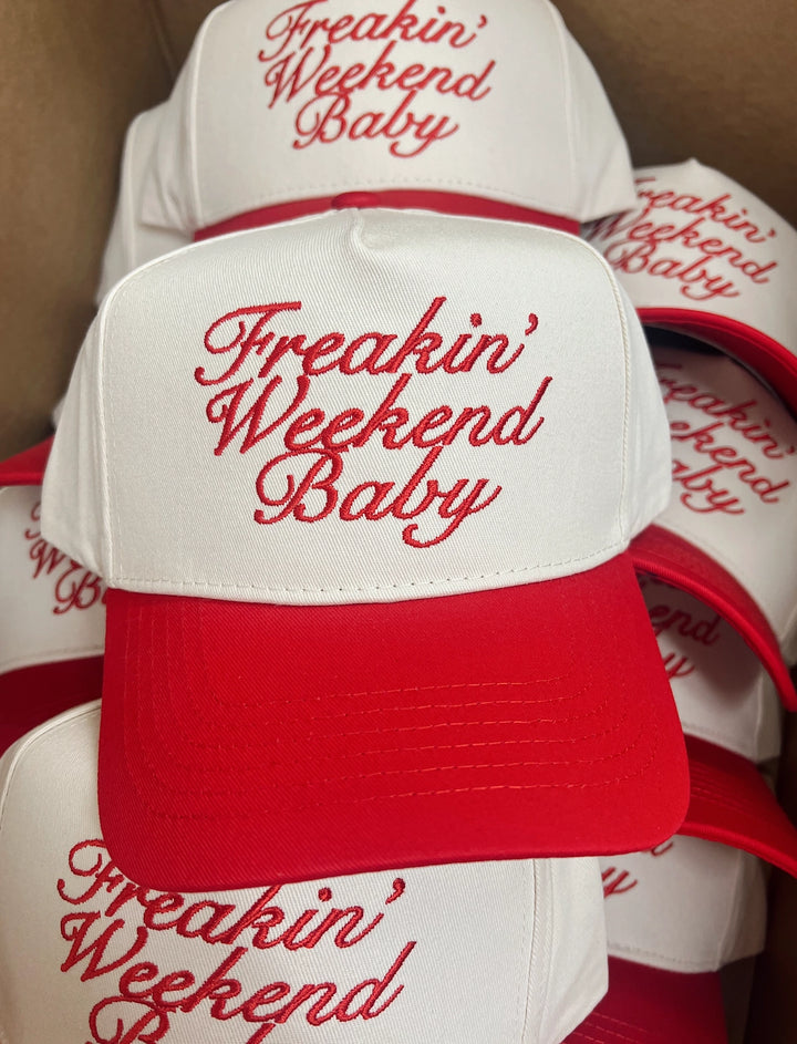 Freakin' Weekend Baby Vintage Trucker Hat