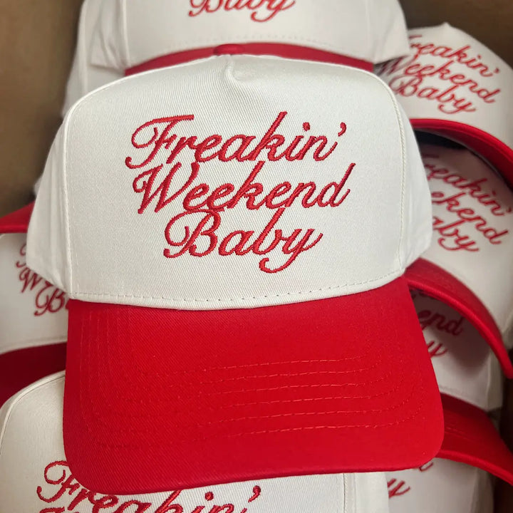 Freakin' Weekend Baby Vintage Trucker Hat