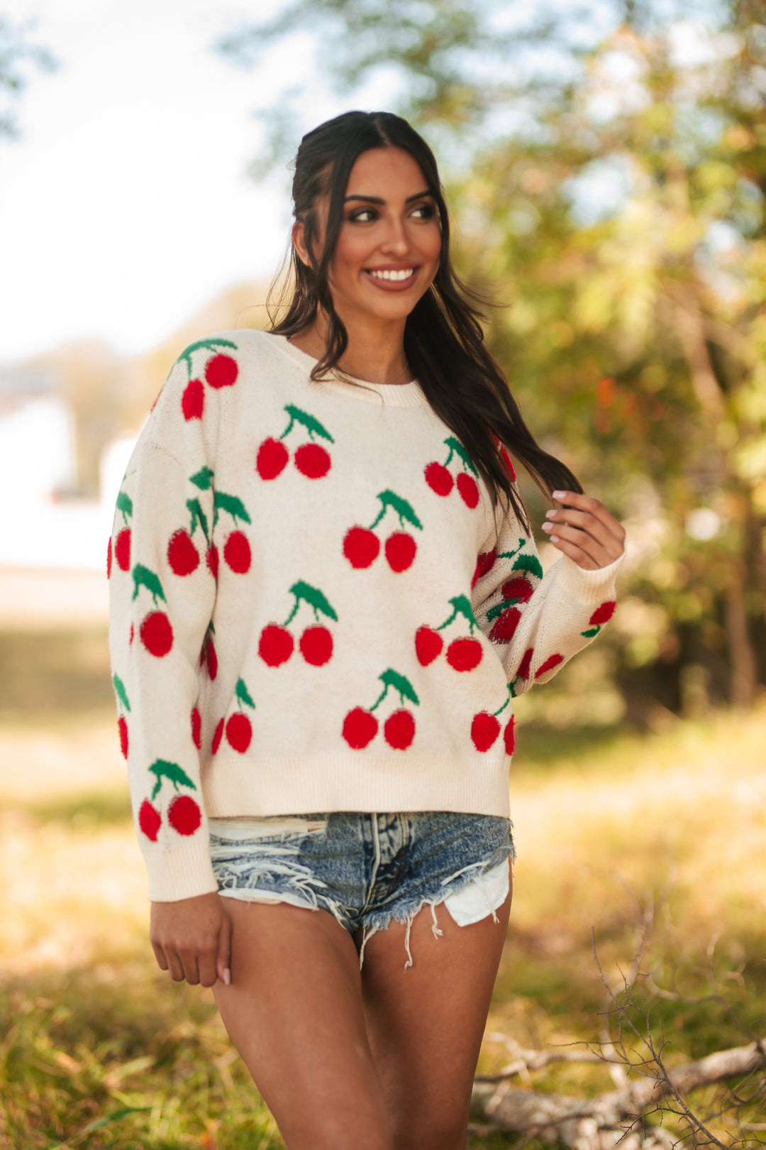 Sweet As Cherries Knit Sweater