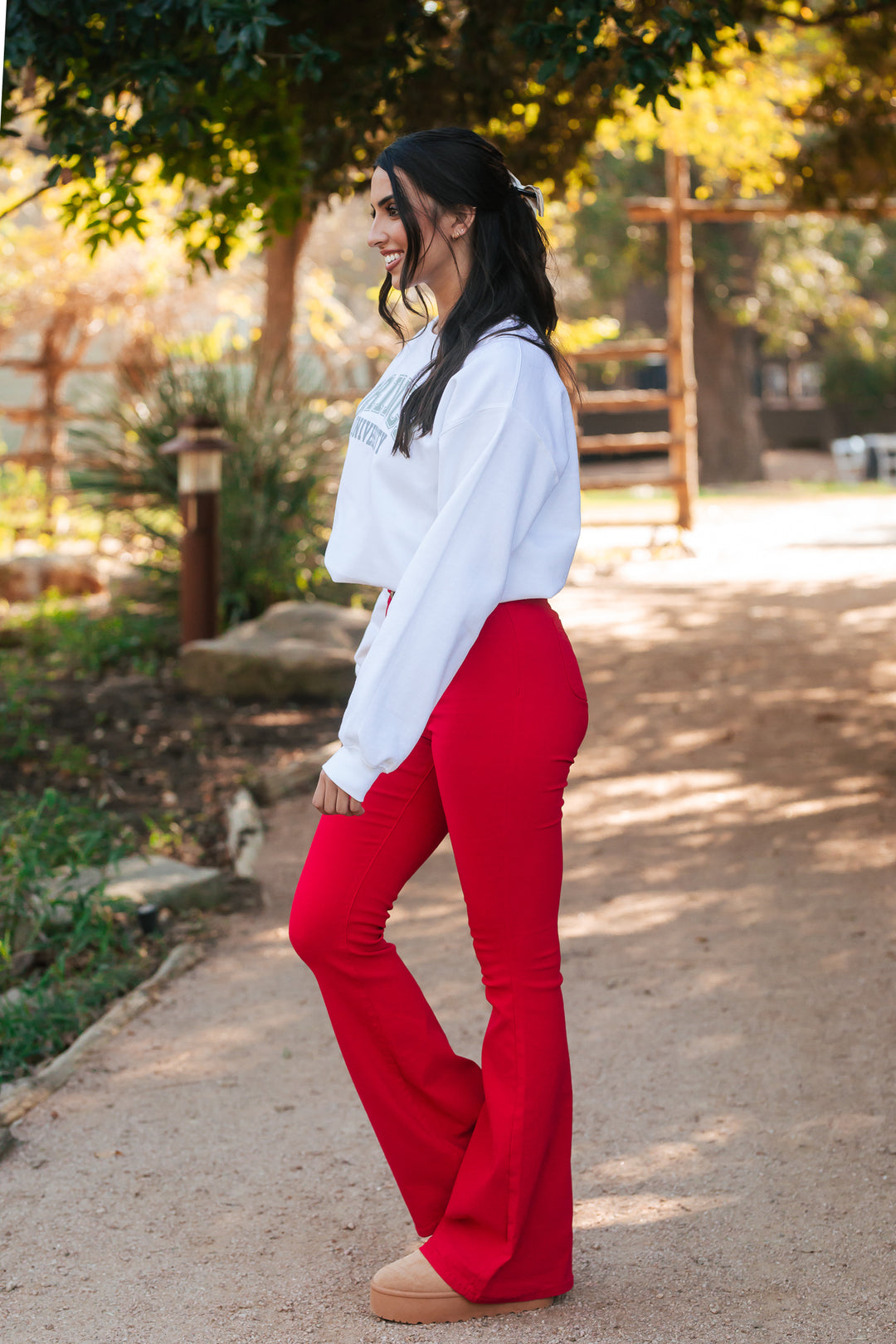 Knox Flare Jeans (Red)