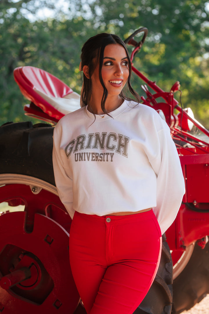 Grinch University Graphic Sweater