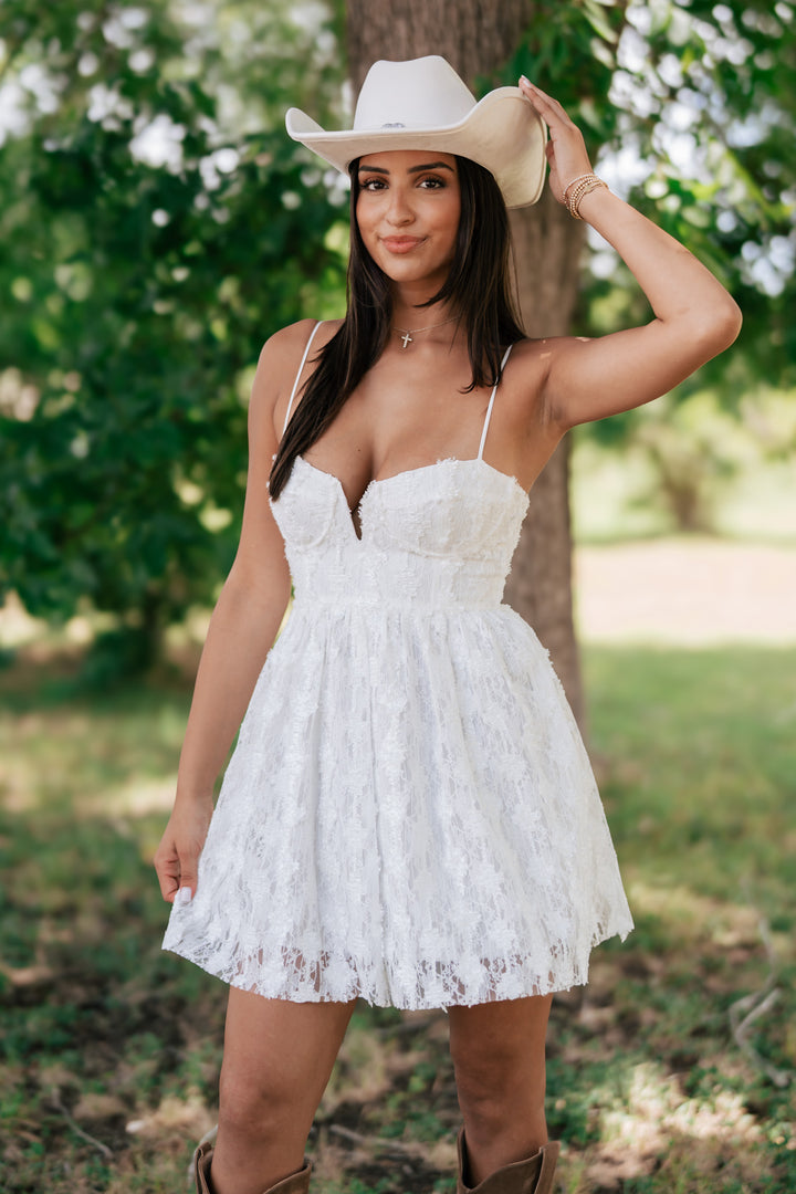 Cally Lace Bustier Mini Dress