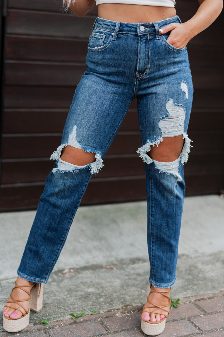 Koda High Rise Distressed Jeans