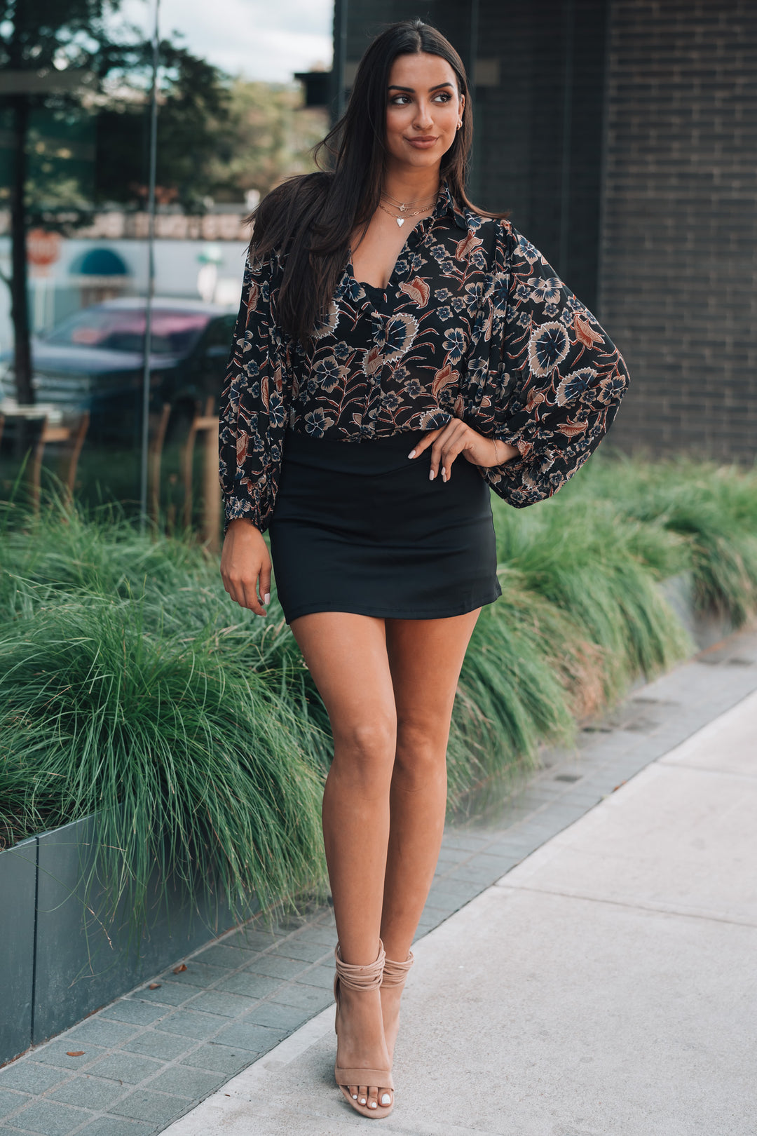 Serene Floral Button Up