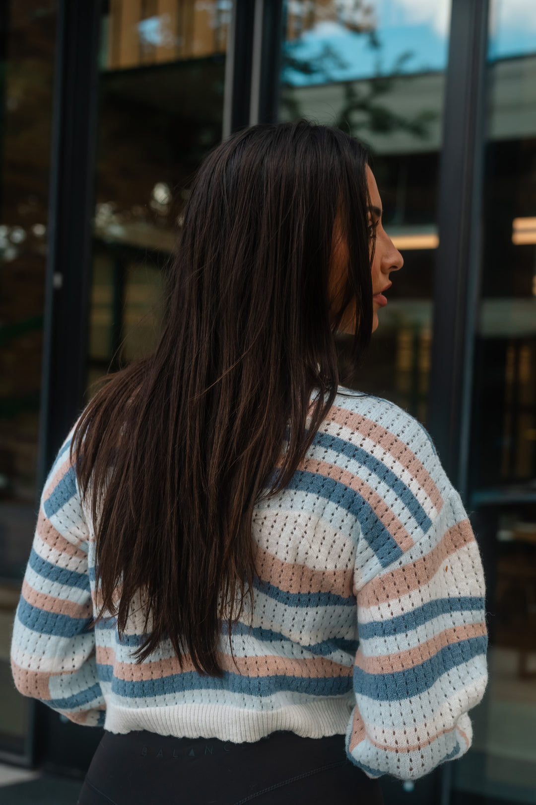 Peachy Keen Striped Sweater