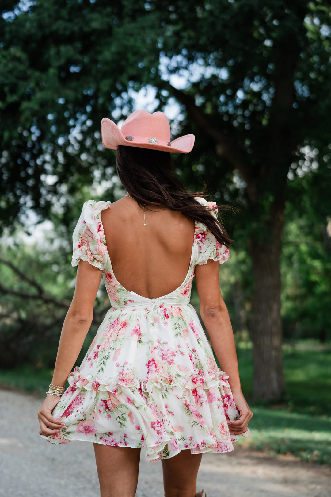 Wild Flower Puff Mini Dress