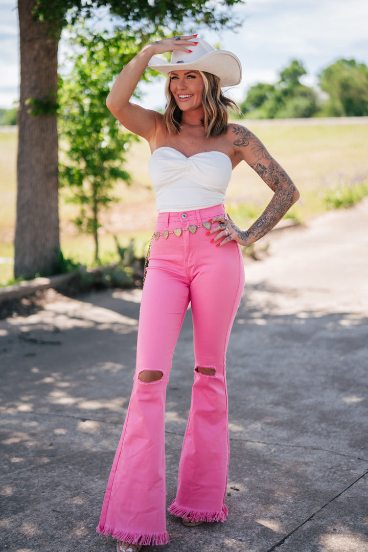 All Good Flare Jeans (Pink)