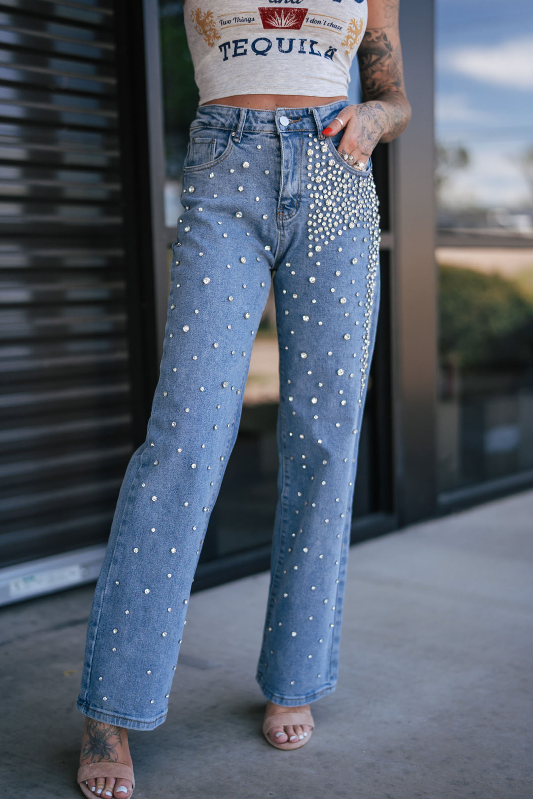 Martini Embellished Gem Jeans