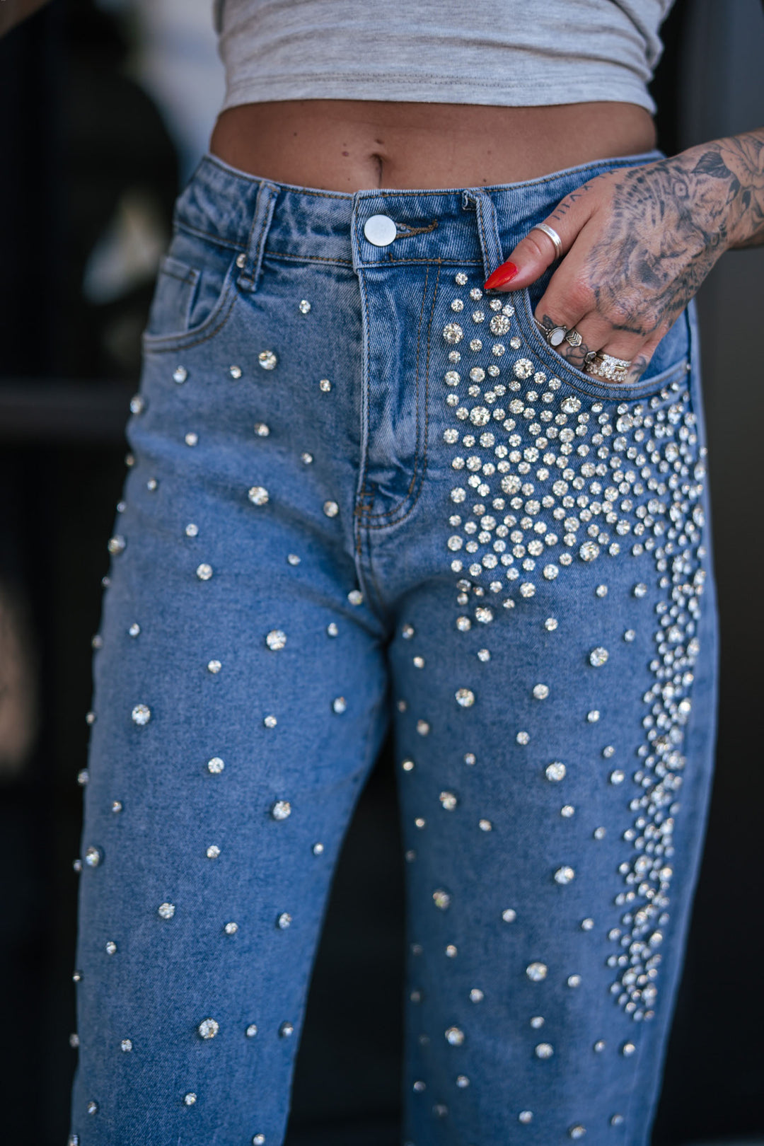 Martini Embellished Gem Jeans