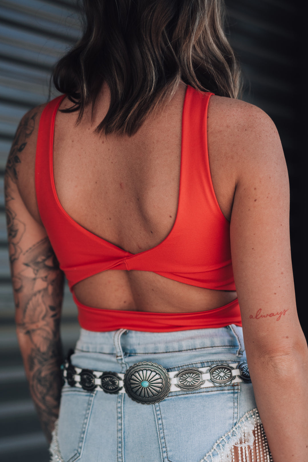 Shania Twist Crop Top (Coral) FINAL SALE