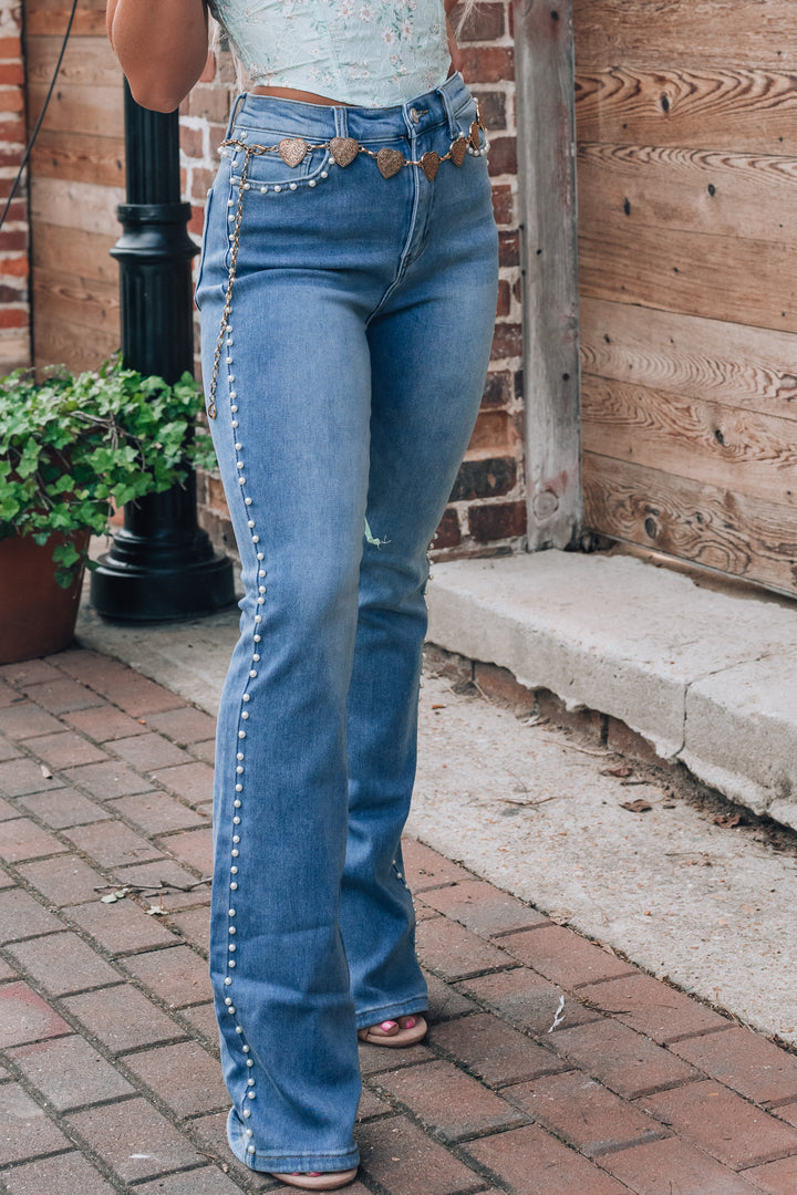 Pearl Boot Cut Denim Jeans