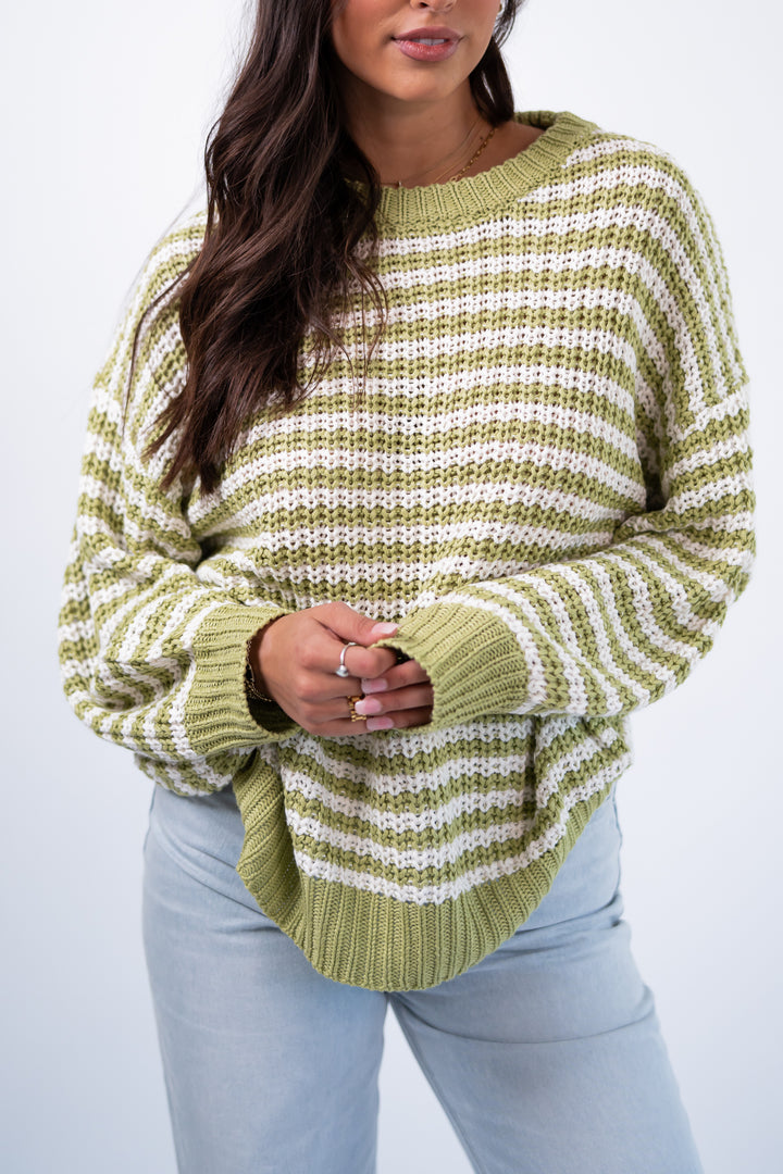 Cory Striped Knit Sweater