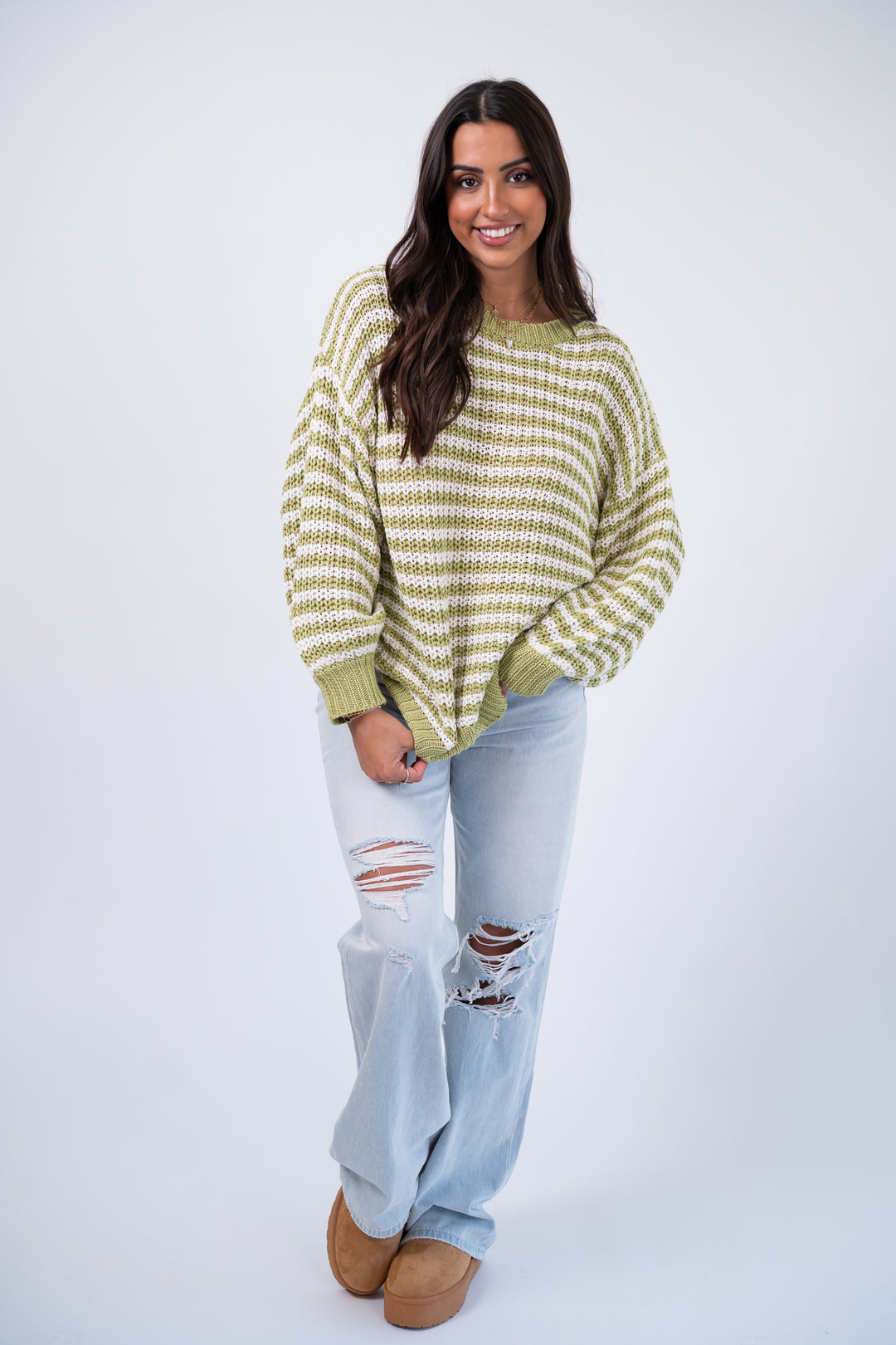 Cory Striped Knit Sweater