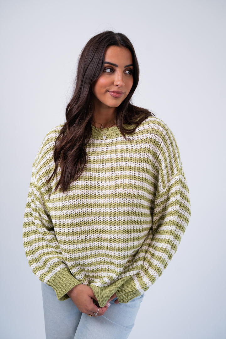 Cory Striped Knit Sweater