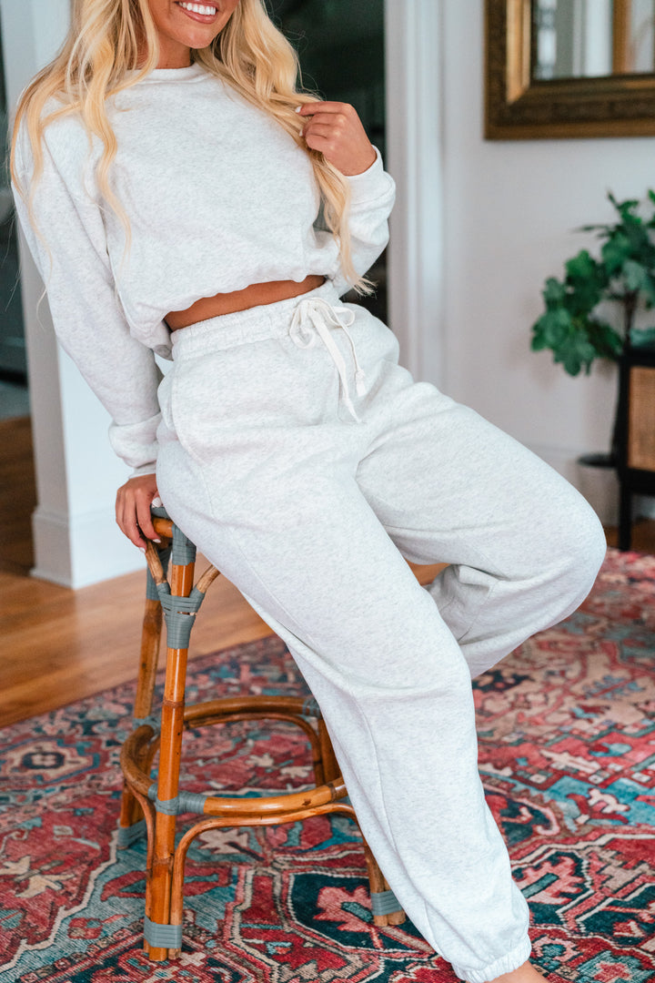 Travel Plans Sweat Pants (Heather Grey)