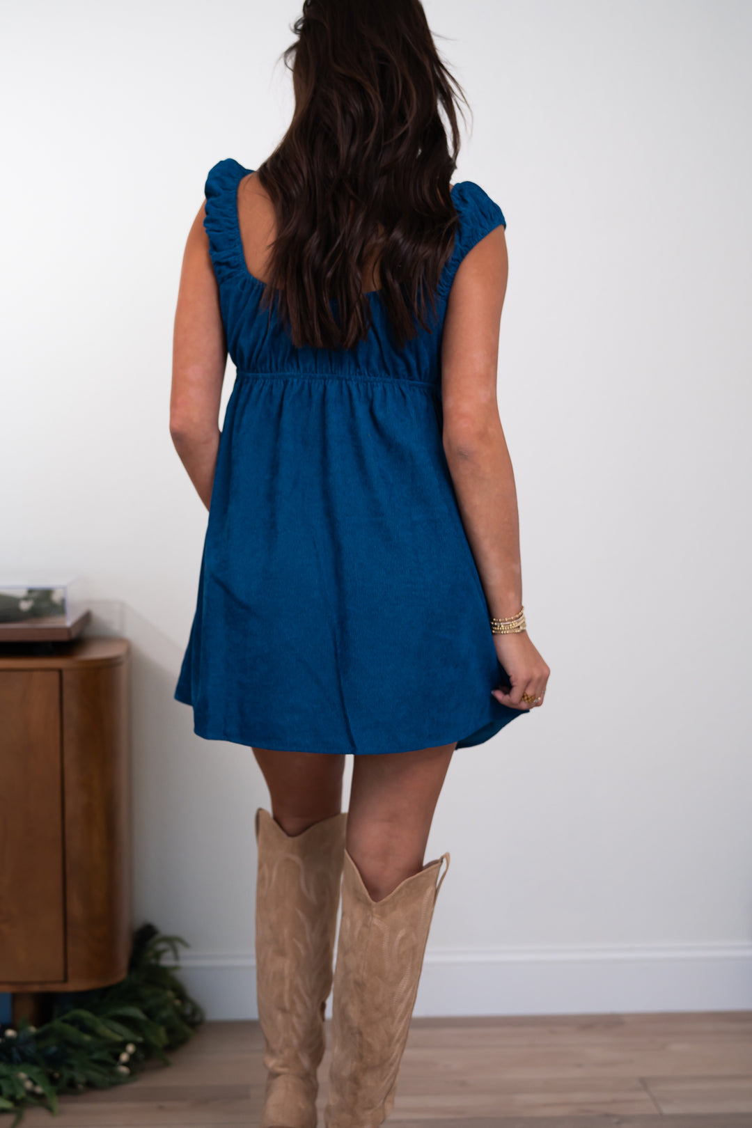 Corduroy Babydoll Mini Dress