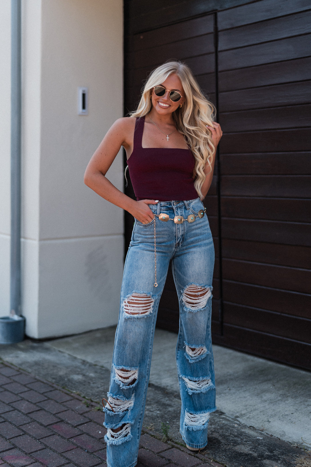 Heartbreaker Knit Crop Top (Maroon)