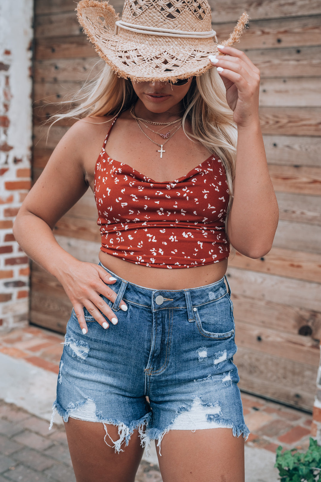 Warm Nights Floral Halter Top FINAL SALE