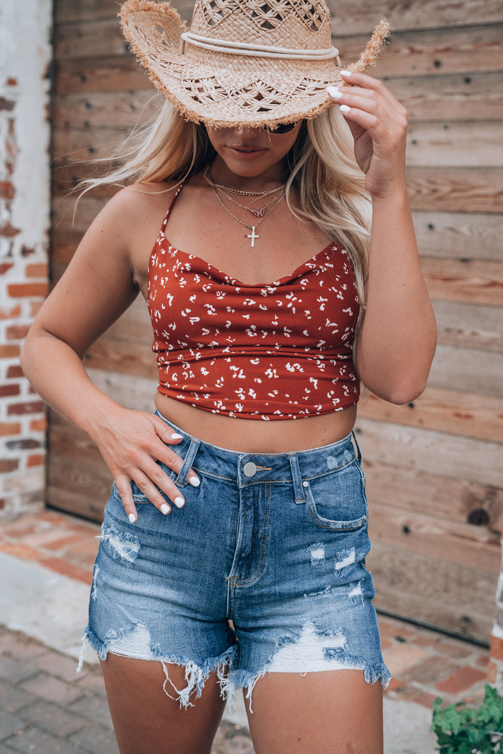 Warm Nights Floral Halter Top FINAL SALE