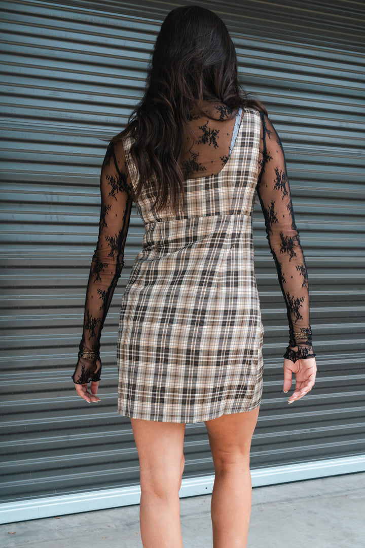 Alexa Plaid Mini Dress