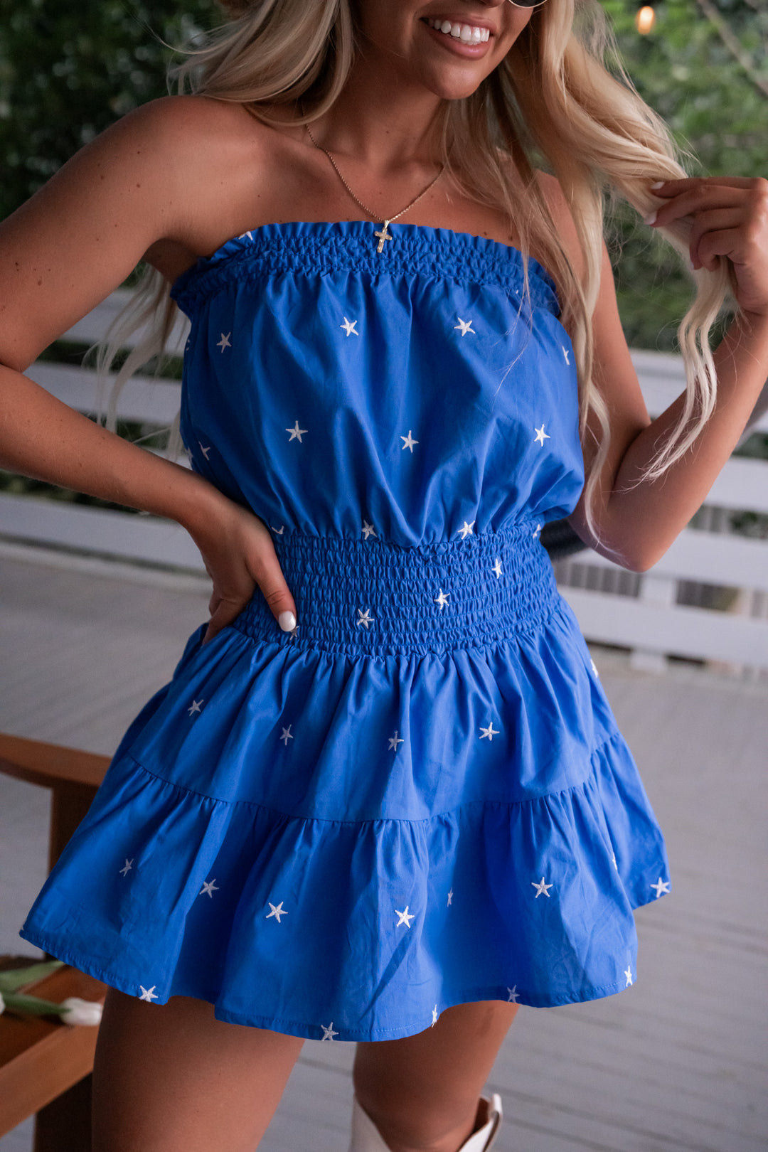 Party In The USA Star Romper (Blue) FINAL SALE