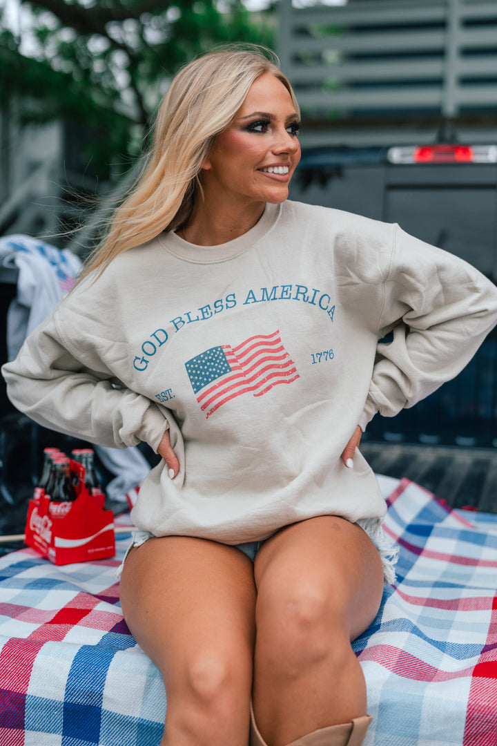 God Bless America Oversized Sweater