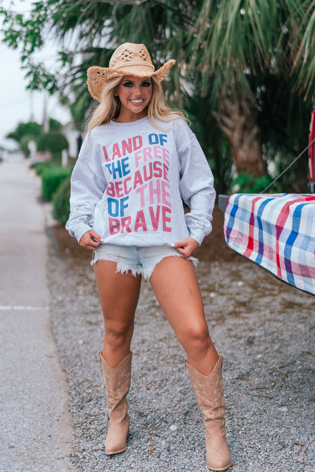 Land Of The Free Oversized Sweater FINAL SALE