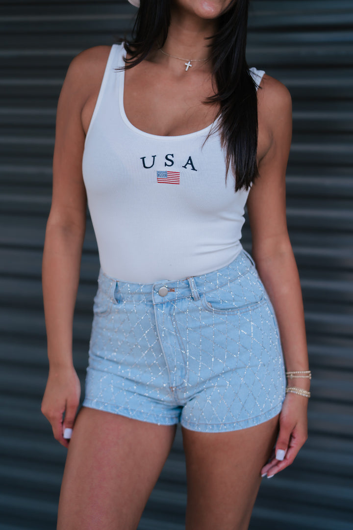 USA Ribbed Bodysuit FINAL SALE