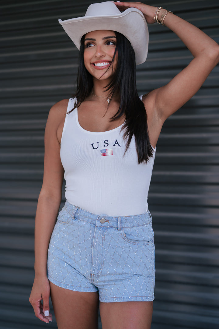 USA Ribbed Bodysuit FINAL SALE