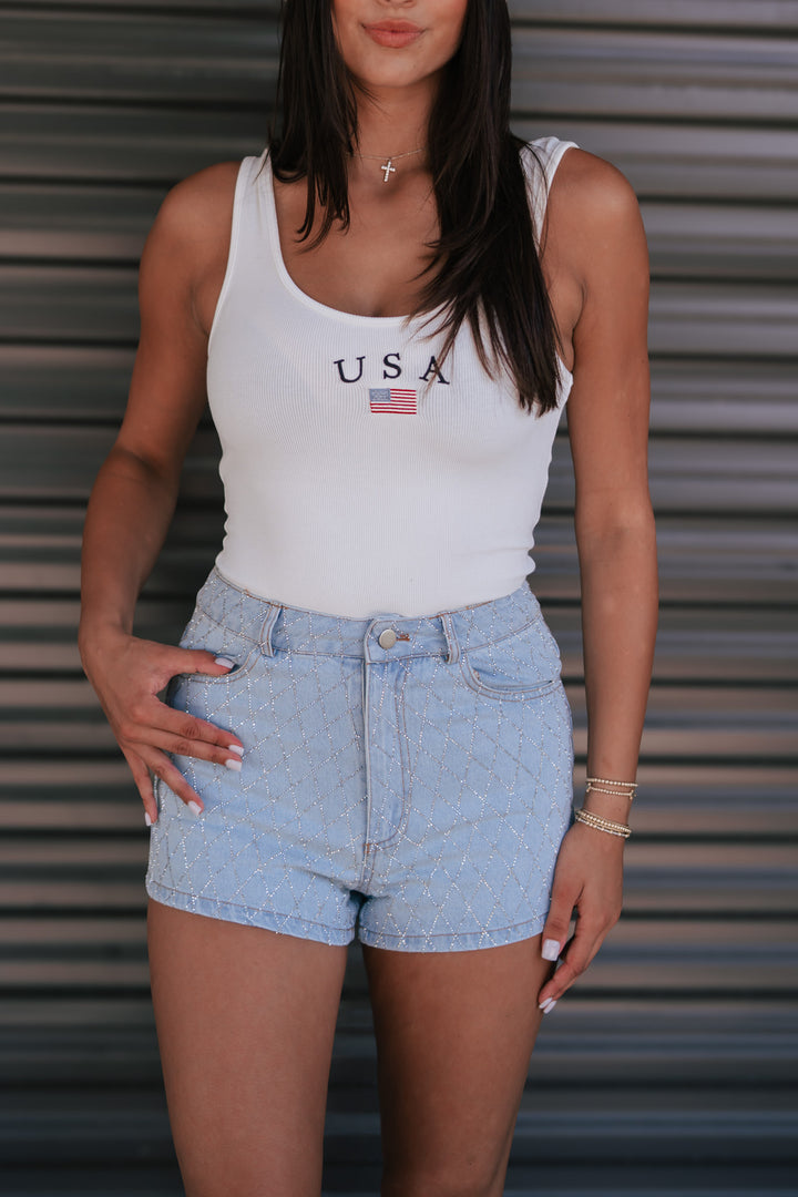 USA Ribbed Bodysuit FINAL SALE