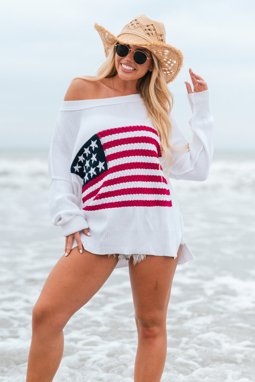 Stars And Stripes Knitted Sweater