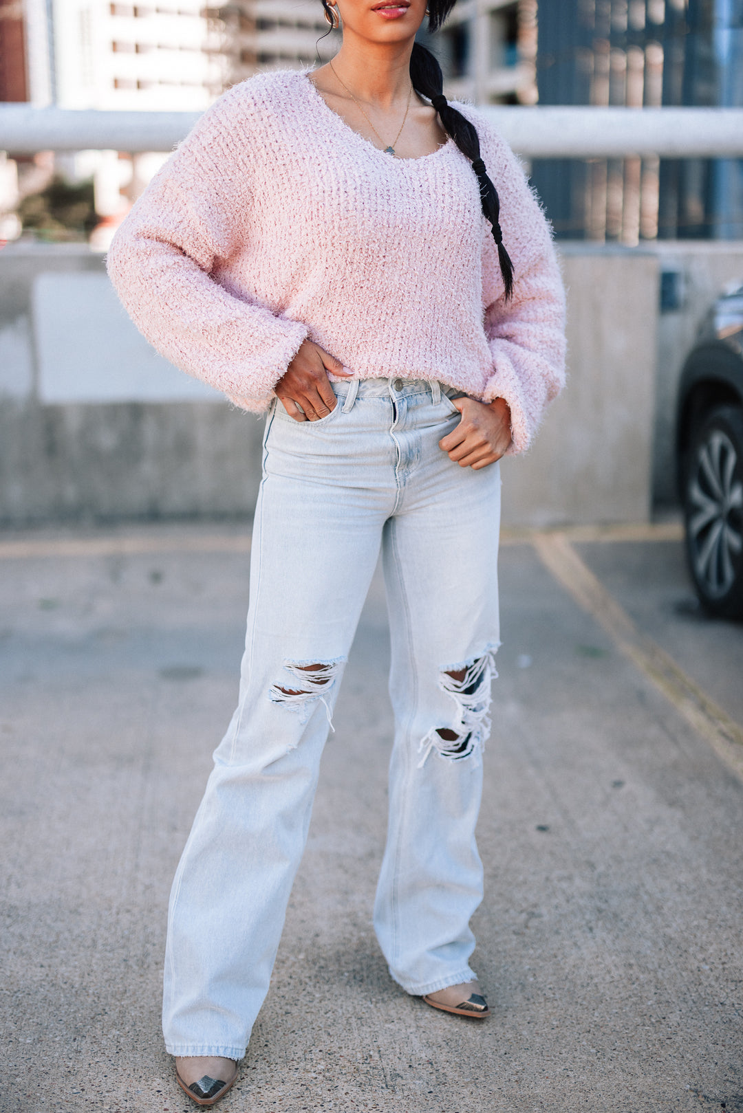 Fuzzy Feelings Sweater (Pink)