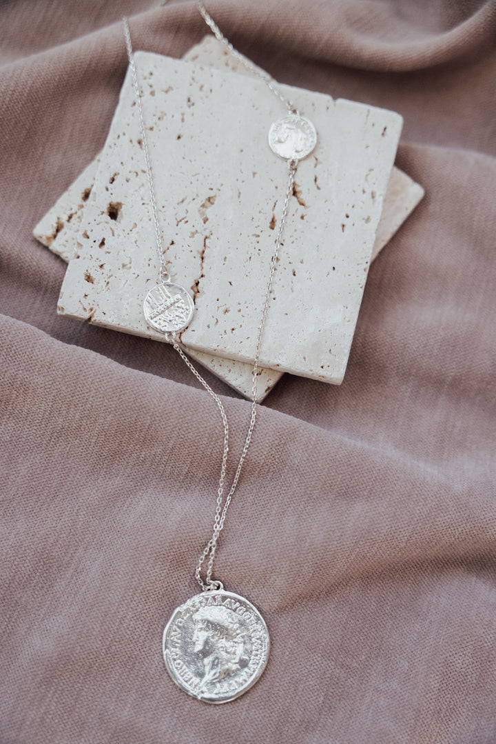 On A Dime Silver Necklace