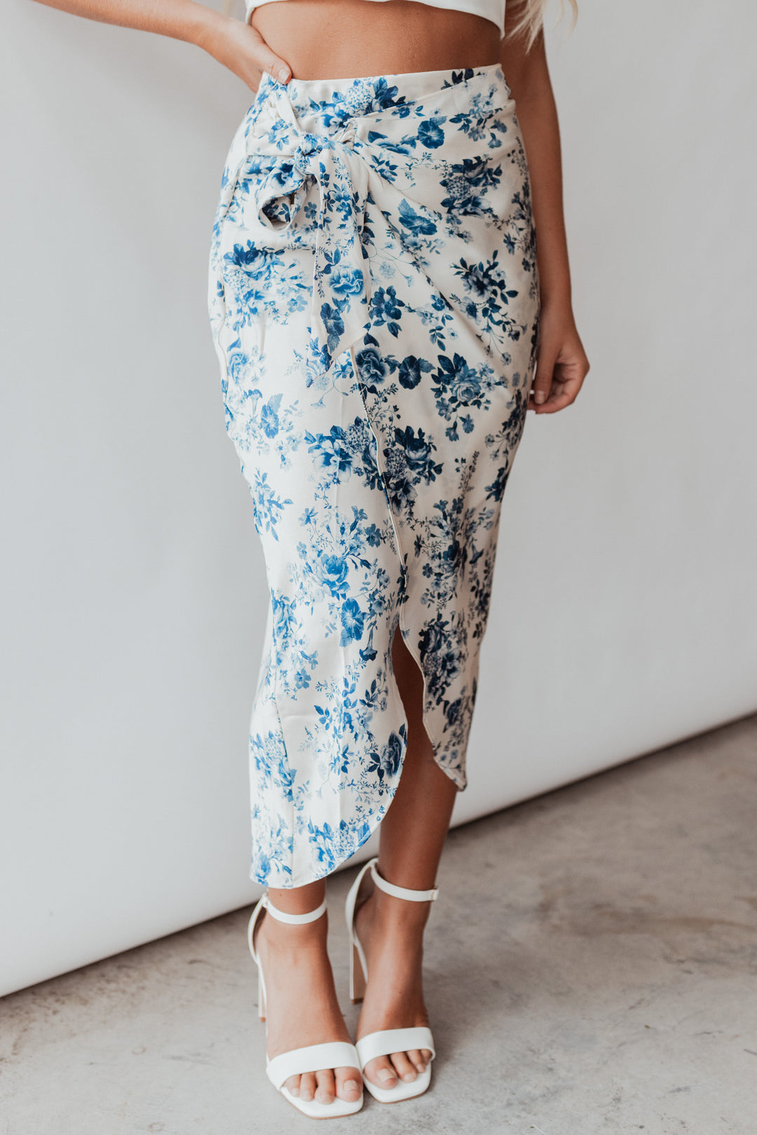 Athena Floral Satin Skirt FINAL SALE