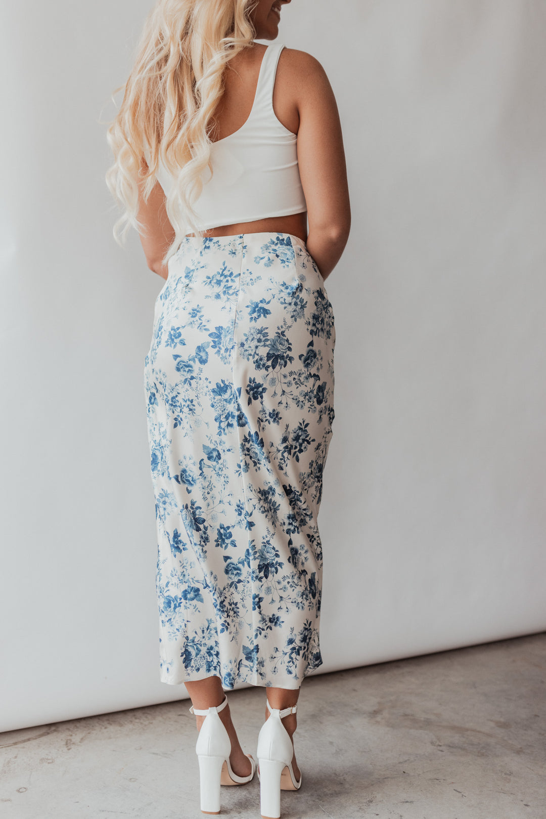 Athena Floral Satin Skirt FINAL SALE