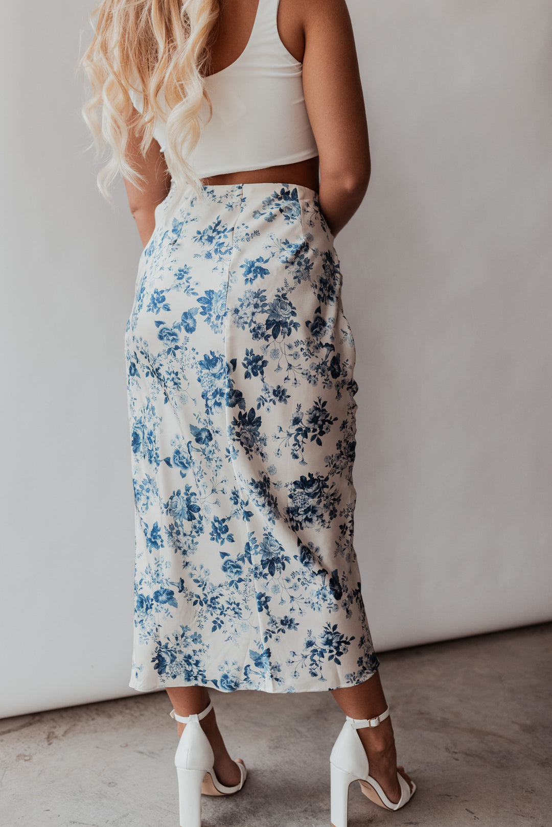 Athena Floral Satin Skirt FINAL SALE