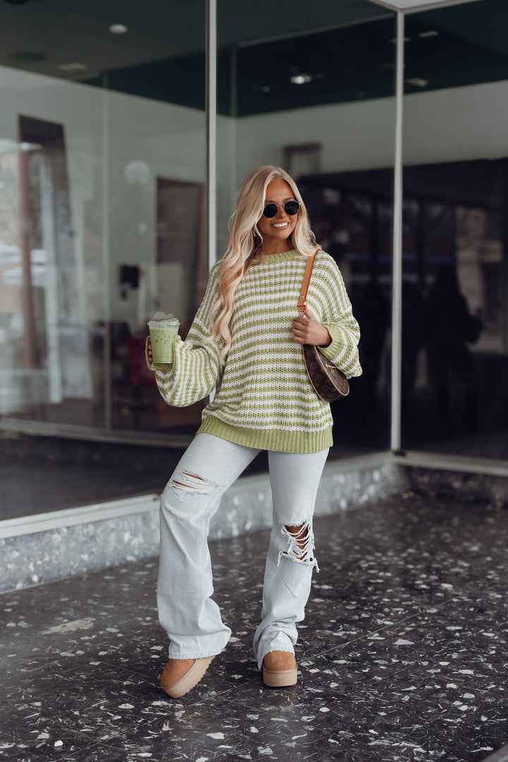 Cory Striped Knit Sweater