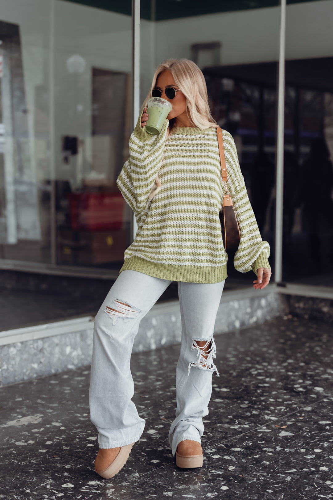 Cory Striped Knit Sweater