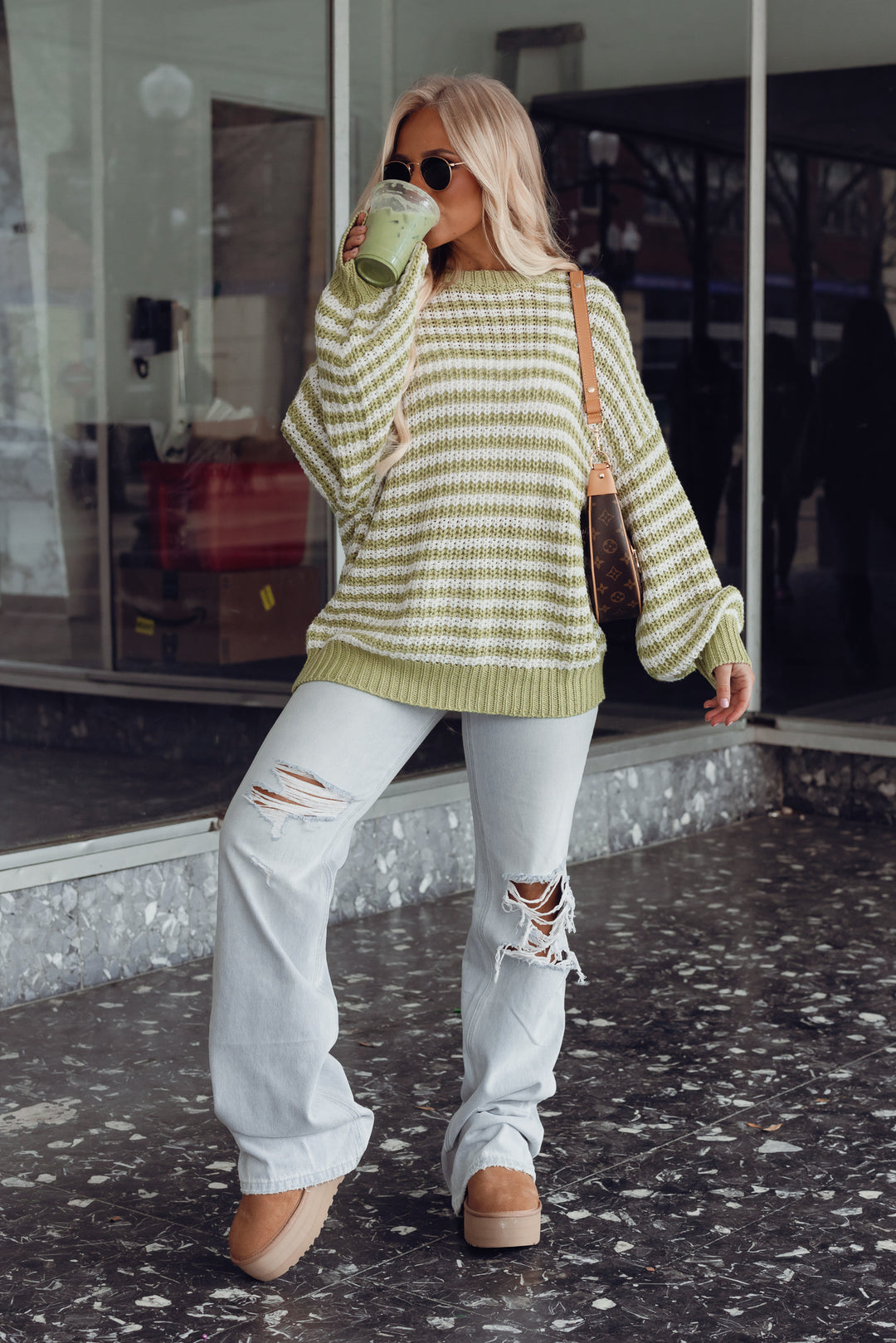 Cory Striped Knit Sweater