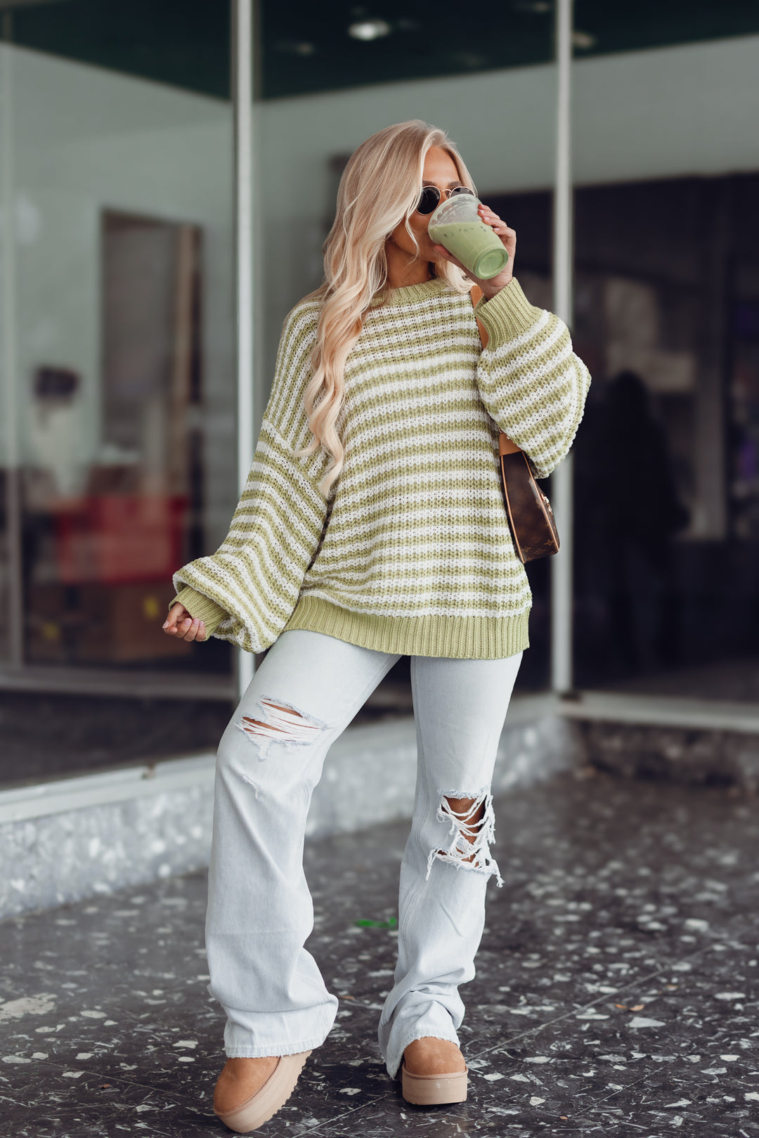 Cory Striped Knit Sweater