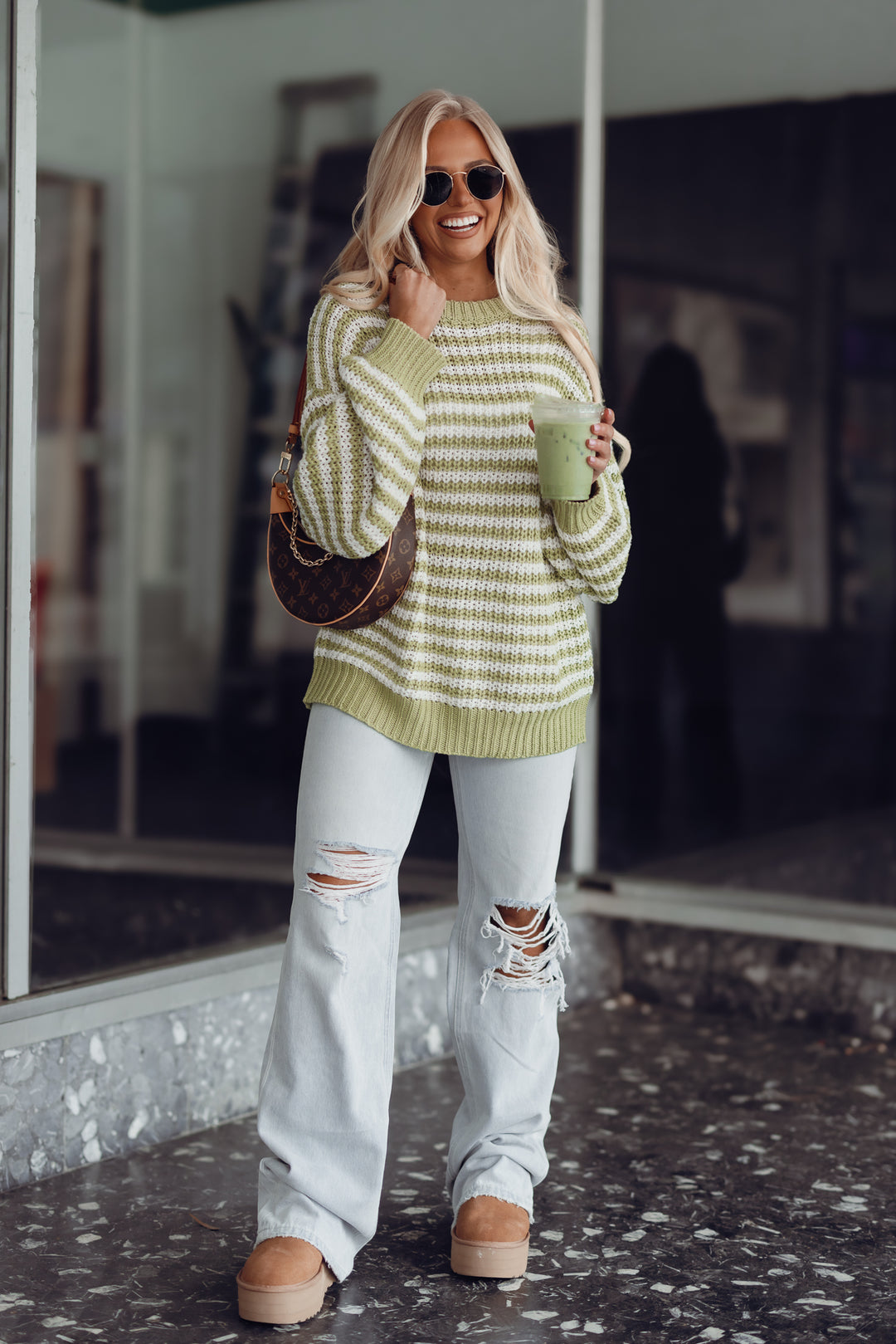 Cory Striped Knit Sweater