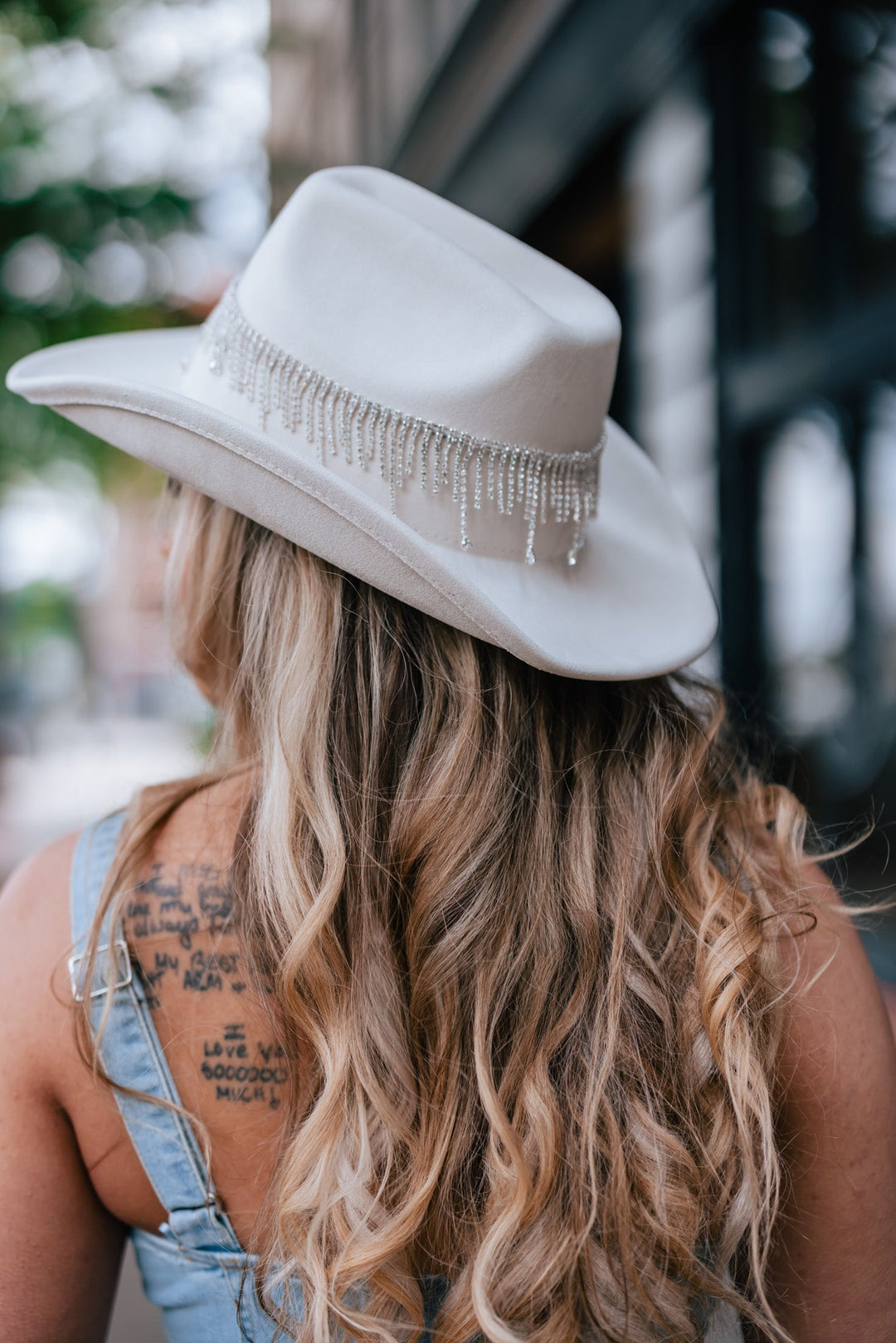 Dolly Fringe Western Hat (Ivory)