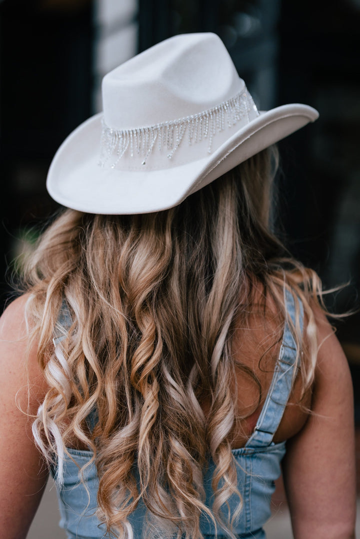 Dolly Fringe Western Hat (Ivory)