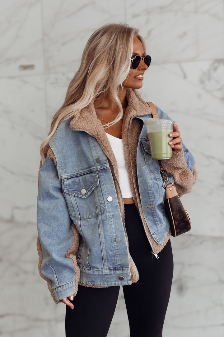 Ruby Oversized Sherpa Denim Jacket