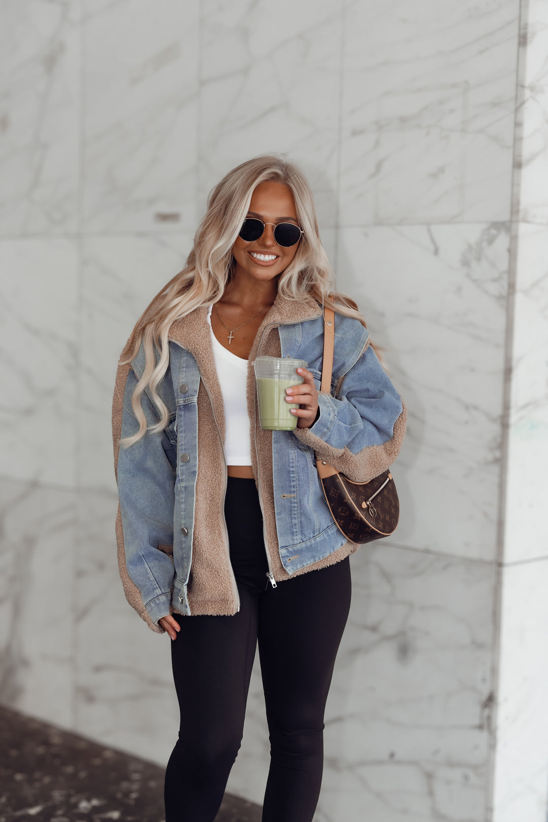 Ruby Oversized Sherpa Denim Jacket