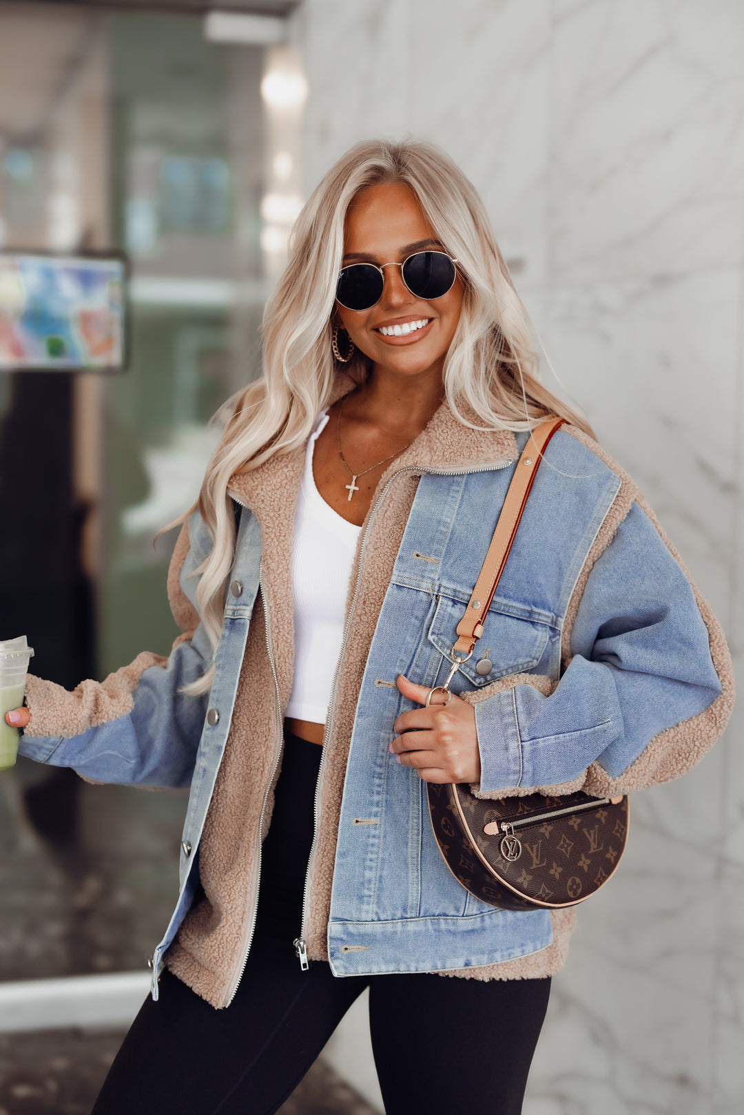 Ruby Oversized Sherpa Denim Jacket