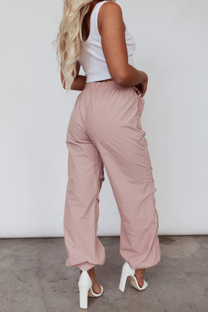 Essentials Parachute Pants (Pink) FINAL SALE